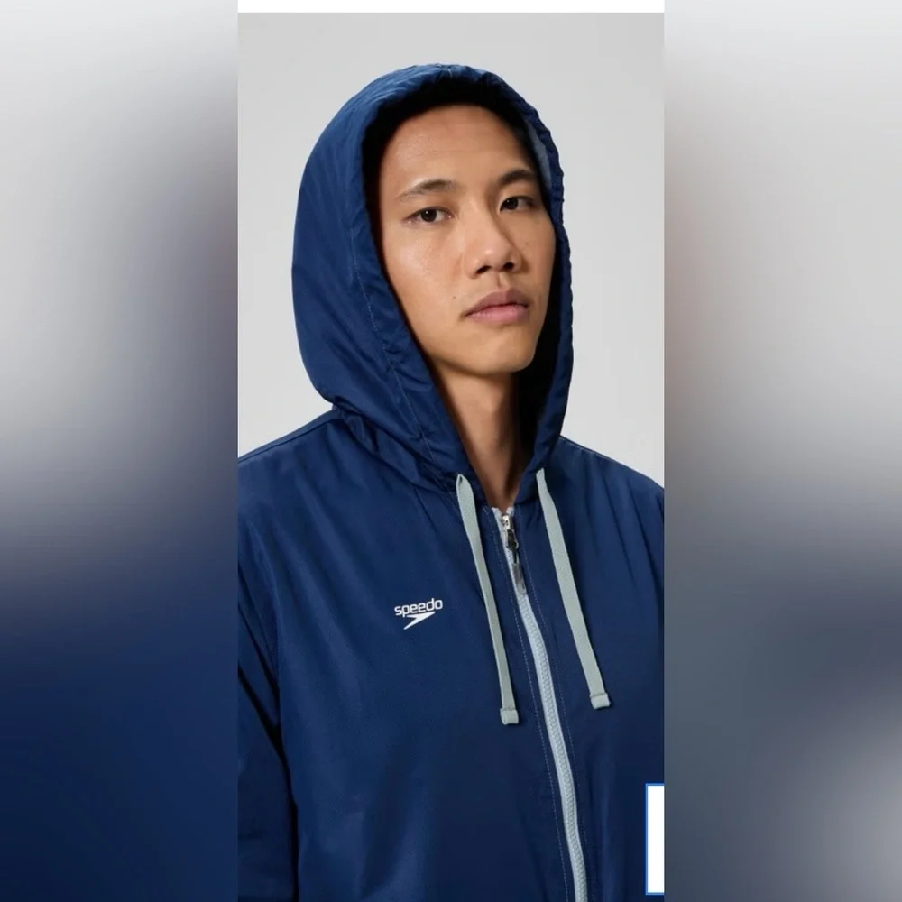 Speedo Unisex Team Parka Navy Long Hooded Navy XS